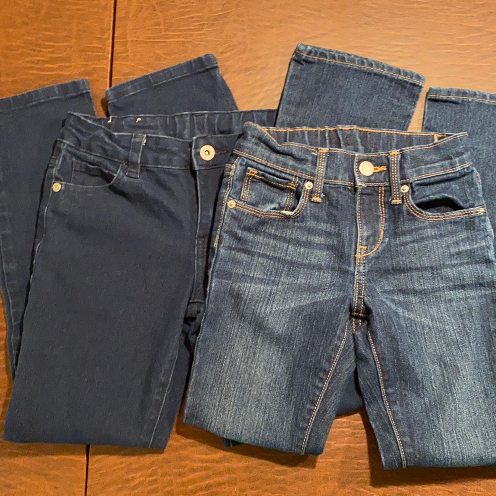 Girls Adjustable Waist Jeans (Size 8)
